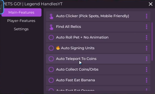 Pets Go Legend Handles Script